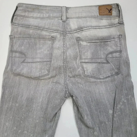American Eagle Outfitters Hi-Rise Jegging Super Stretch Skinny Jean Gray 4 - Picture 9 of 15